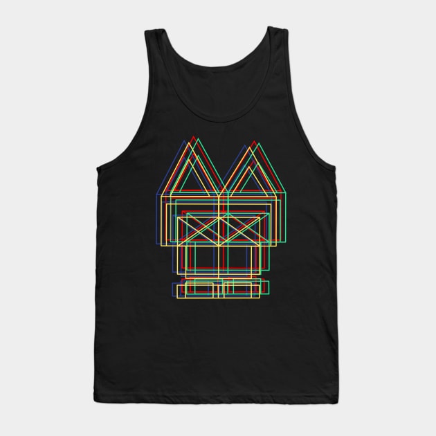 geometric cat Tank Top by jaml-12